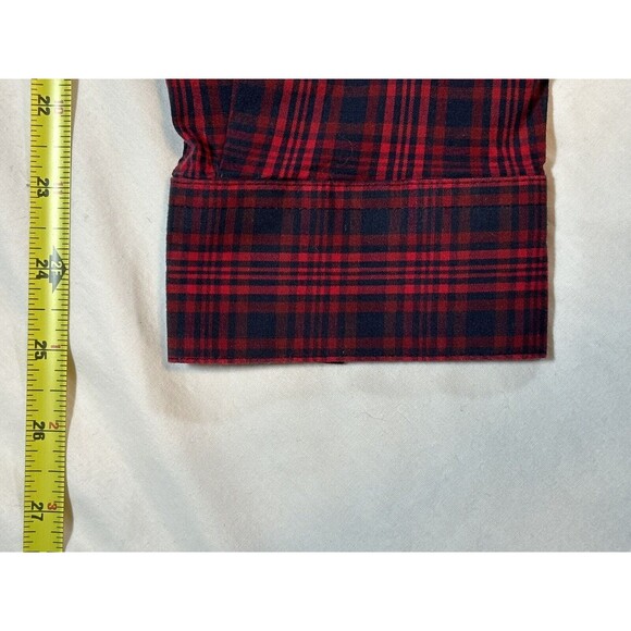 Columbia Shirt Mens 2XL Long Sleeve Button Down Plaid Shirt Red Black - Picture 7 of 9